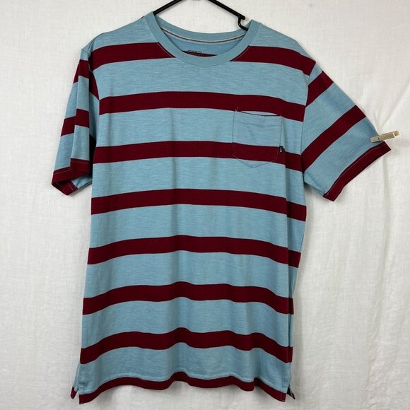 Nike Striped Dri Fit Tshirt Mens L Short Sleeve Casual Preppy Skater Grunge - Picture 1 of 9